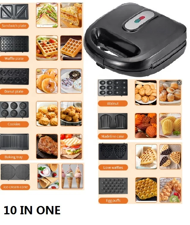 professional set commercia electric 2 Slice Waffle Maker Panini Electric Bread Toasters Cake Pizza Oven for Sale
