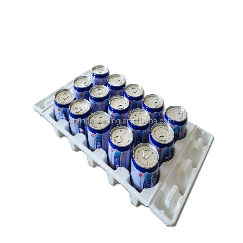 Customized Molded Pulp Wine Shipper Stackable Pulp molding eco Packaging Tray insert box For Wine Bottle glass cup shipping