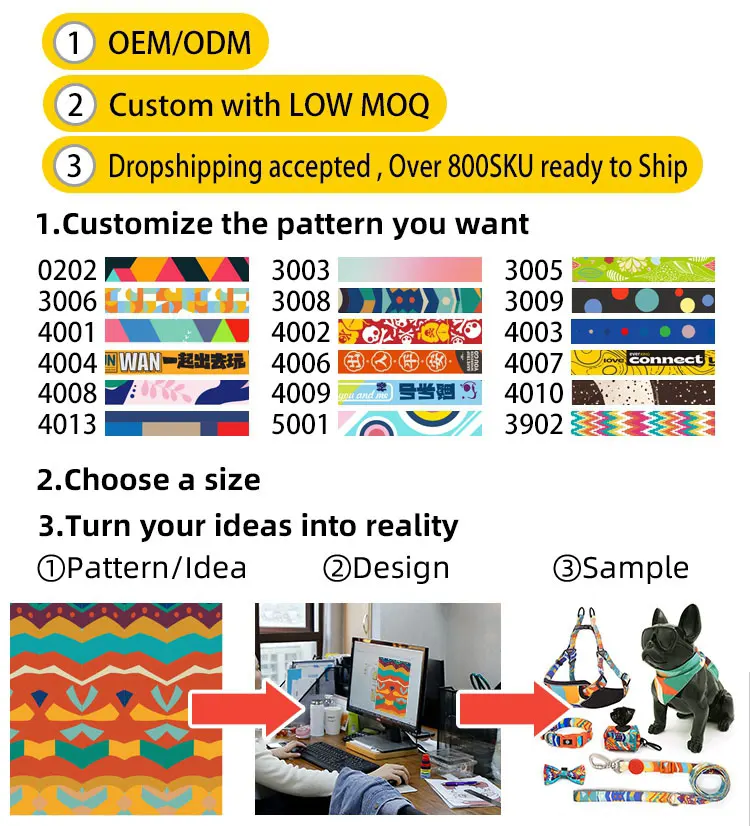 RTS Stock Wholesale Bulk Custom Waterproof Designer Training Collares Para Perros Cat Dog Collar Pet Collars