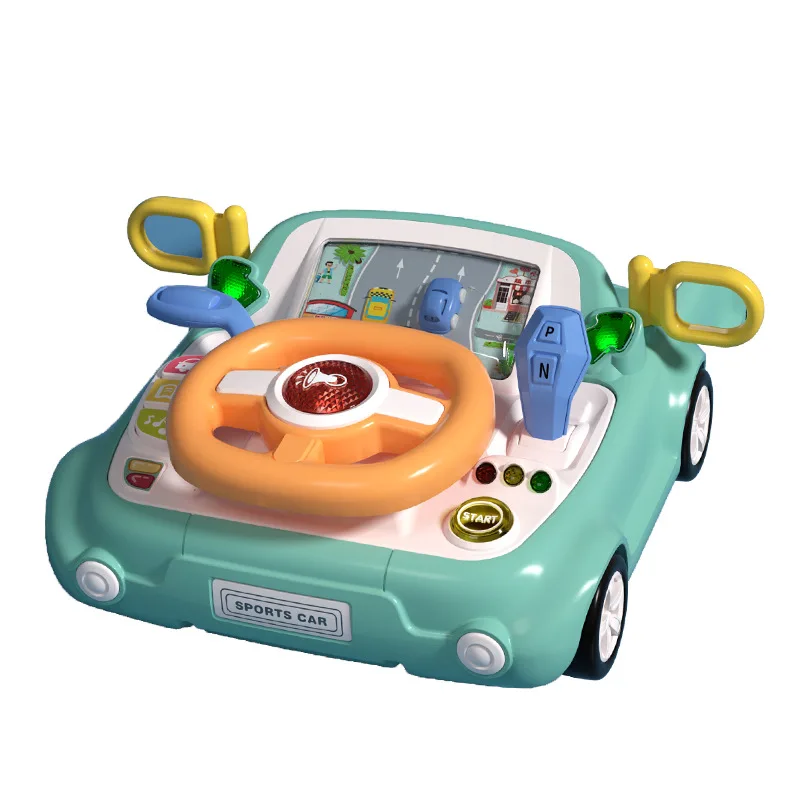 CT Multi Function Simulation Early Education Driving Baby Car Traffic Kids Steering Wheel Toy with Light Music