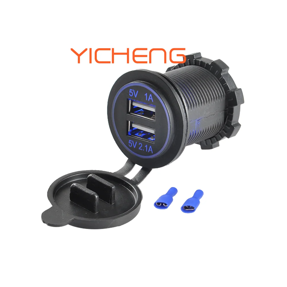 3.1A Bus Marine Mobile Phone Power Adapter Outlet 24V 12V Dual Charger Car USB Charger Socket