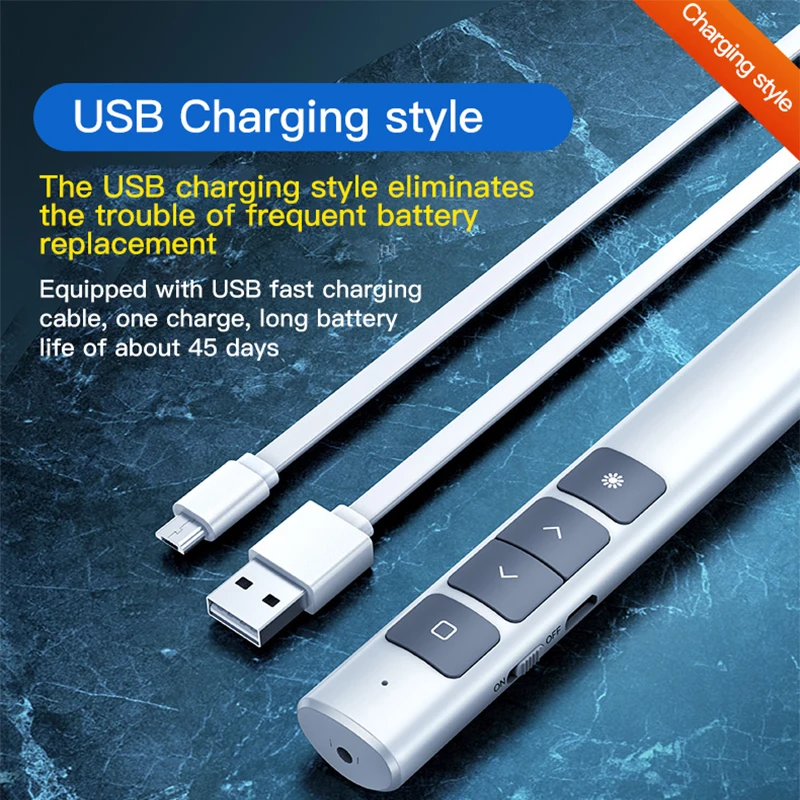 2021 New Arrival Presenter Page Down/Up Pointer Pen USB Rechargeable