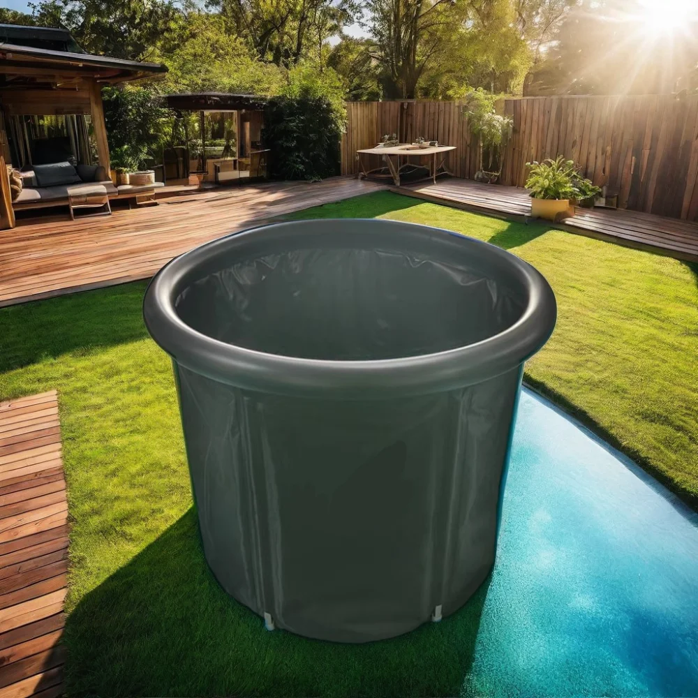 Large Ice Bath  Athletes -Portable Free Standing Cold Plunge Tub for Outdoor Cryotherapy