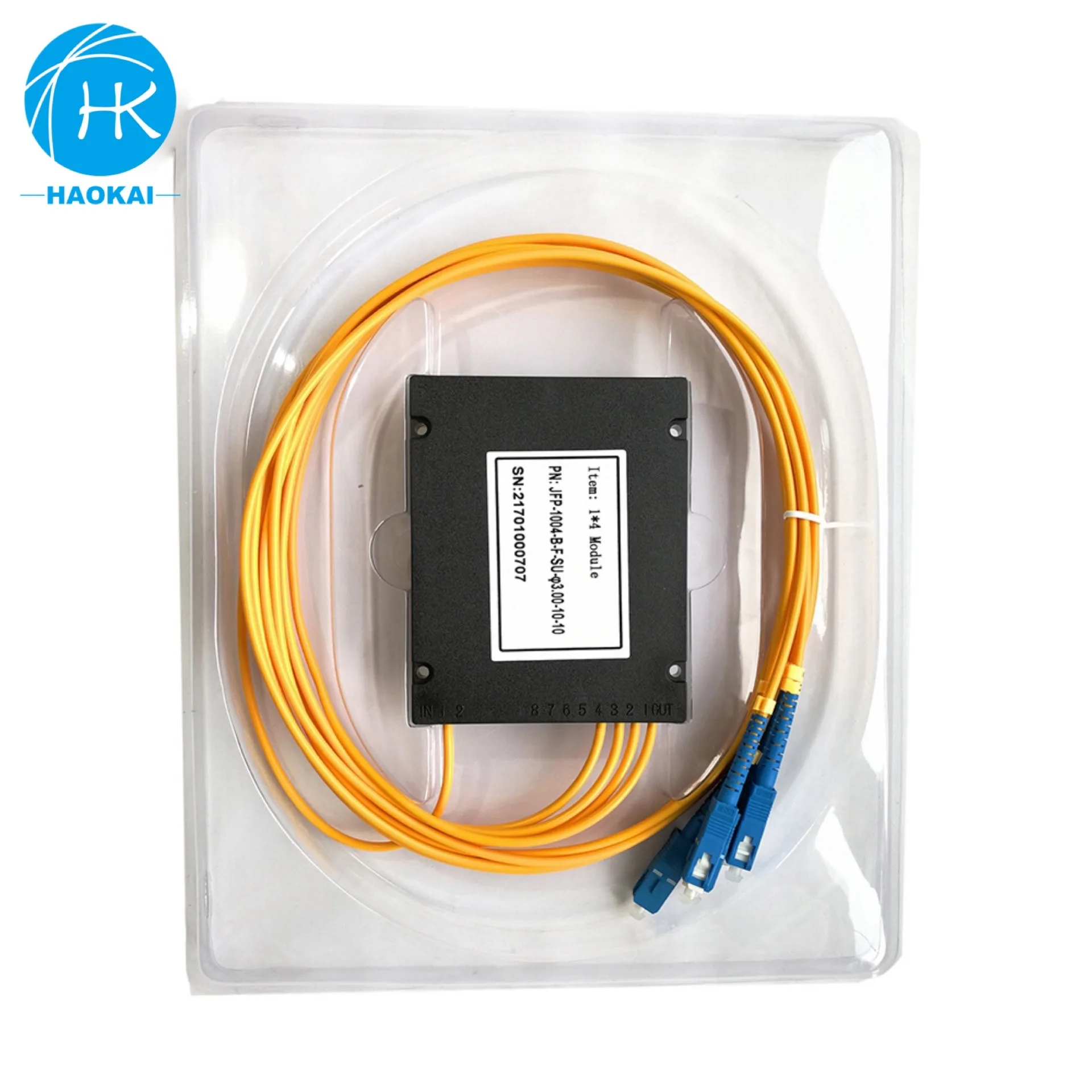1X4 ABS coupler fiber optic plc splitter 2.0mm cable and SC/APC PC UPC Connector