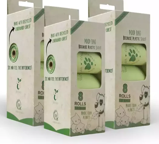 pet poop waste disposal bag biodegradable compostable degradable dog poop poo pop bag cornstarch poop bag for dog custom label