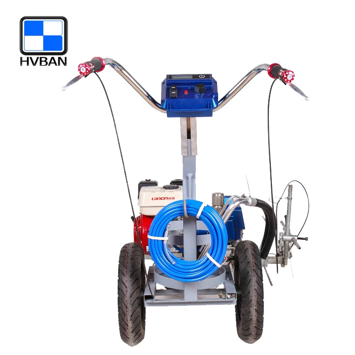 HVBAN OEM Wholesale Road Sign Striping Hand-Push Cold Paint Lineation Machine Pt300hs Two-Component Road Marking Machine
