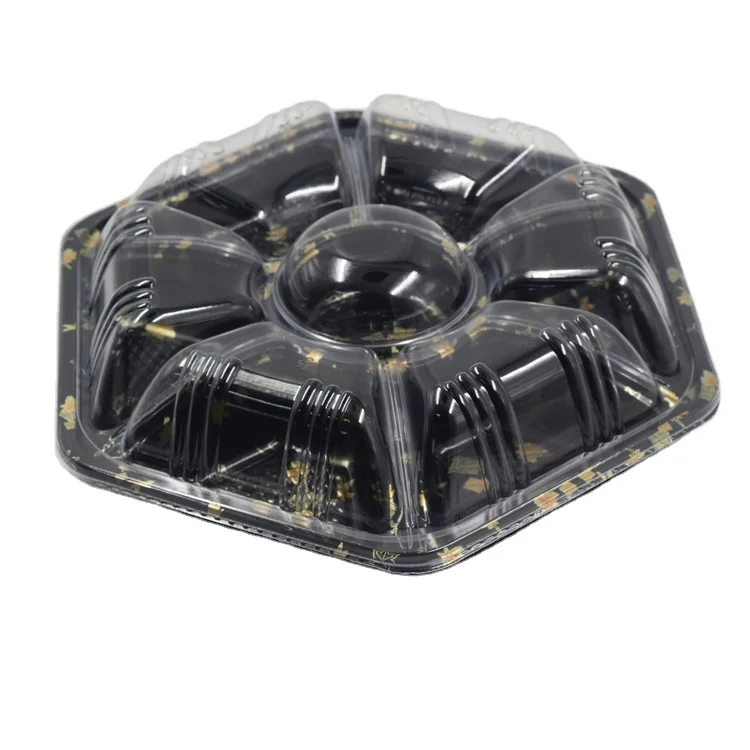 SM1-3108Momiji большой пластиковый блюдо для сэндвичей, противни для выпечки, коробка для цыплят, суши, быстрого питания, 7 шт. с прозрачной крышкой