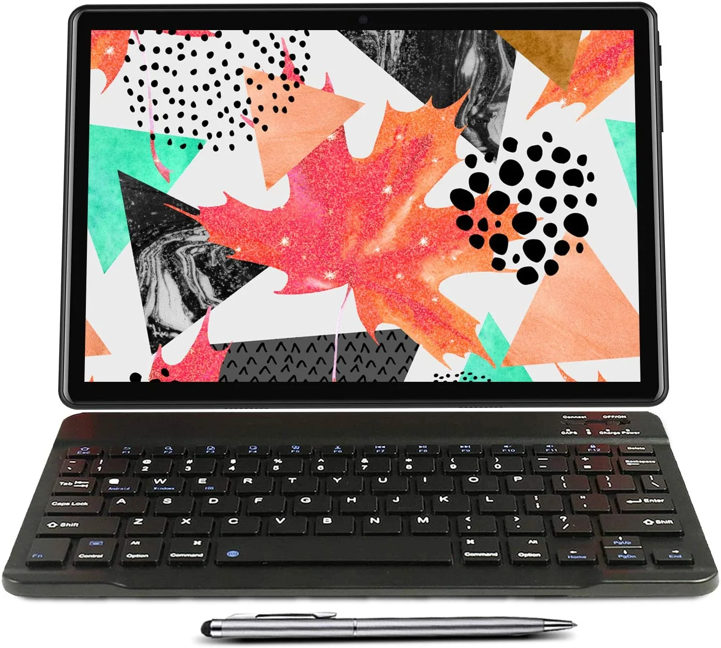 Планшет 10 дюймов, планшеты с беспроводной клавиатурой, четырехъядерный, сертификация Google GMS, 8000 мАч