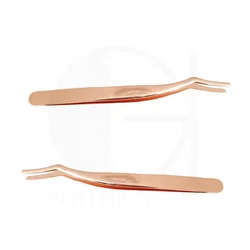 eyelash applicator long clip rose gold strip eyelash tweezer private label false eyelash tweezer makeup tools lash tweezers