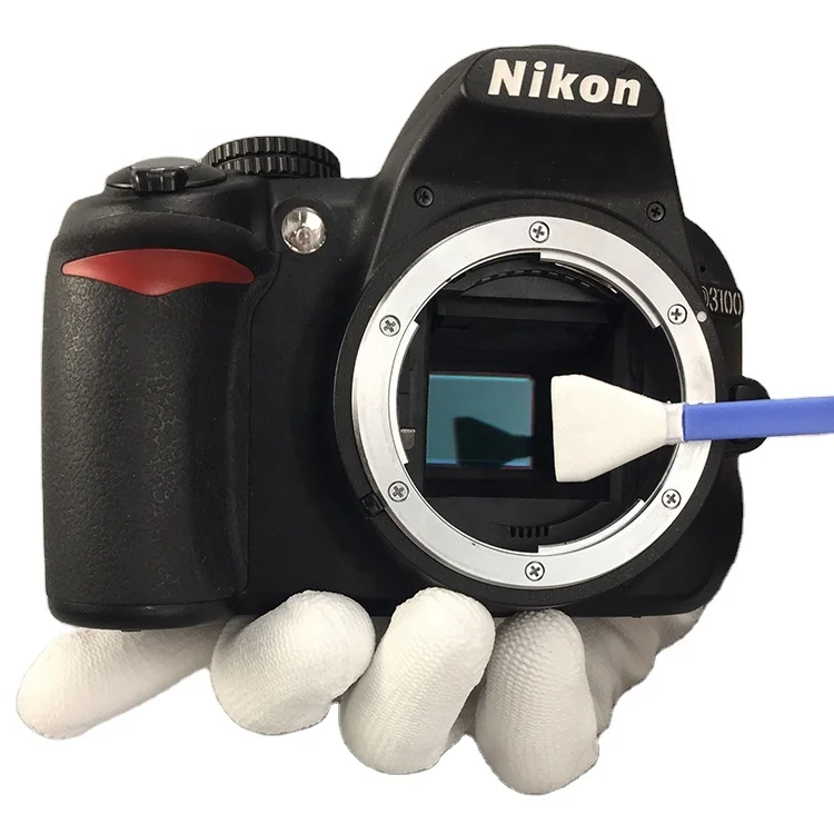 
High Density Disposabe Lint Free 16mm V Shape Microfibre Head Swabs Clean APS-C Lens Cleaning Swab Camera Sensor 