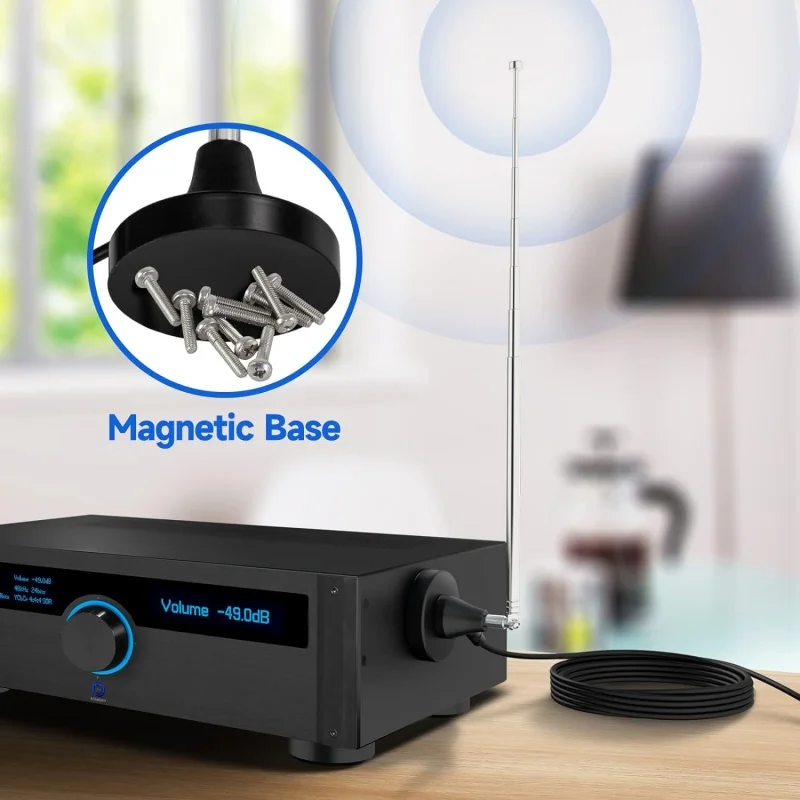 Lar Sucker Digital TV Rod Antenna FM/AM Antenna for Household Radio DAB Digital Antenna for Car Use