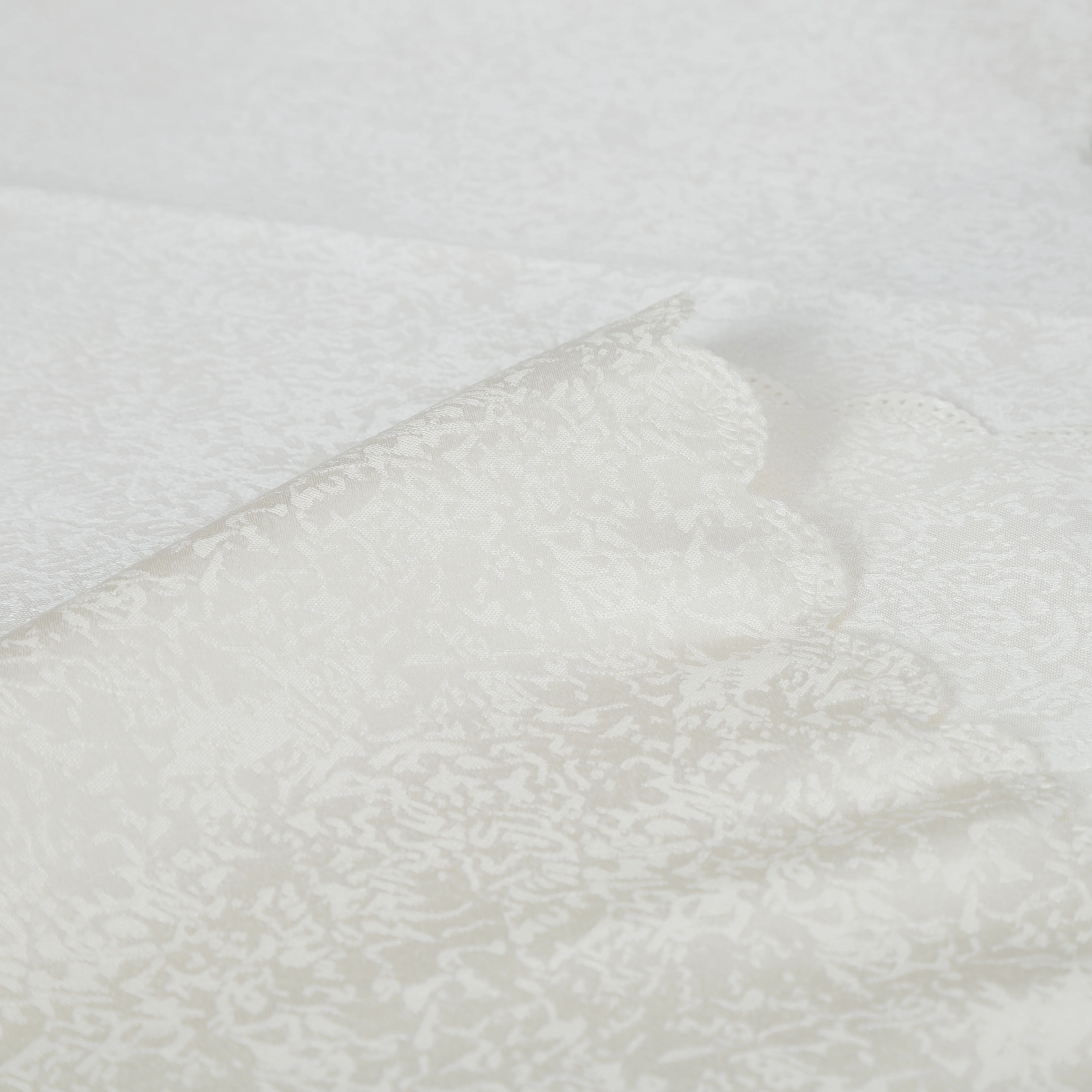 wedding party restaurant polyester round circular white table cloth