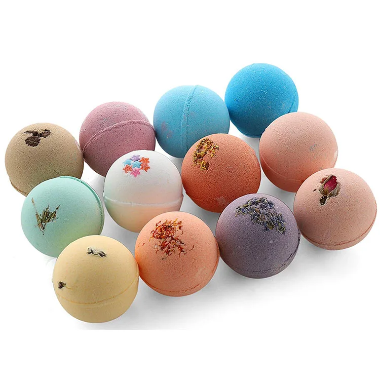 Aattractive packing and fragrance Msds/100% Natural Ingredients homemade ball bath bombs set