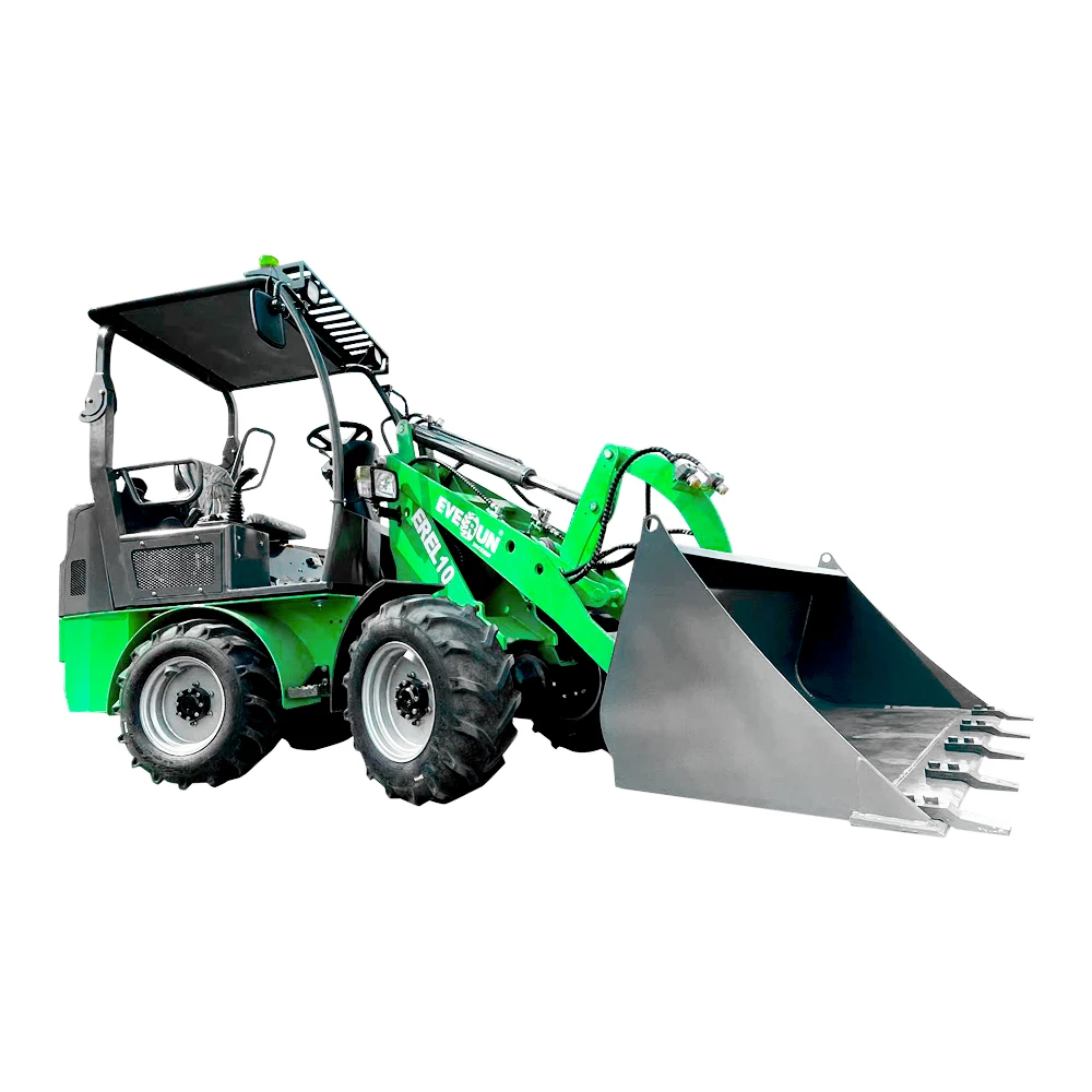 EVERUN 1t EREL10 garden farm front end compact ce certified electric mini small battery wheel loader