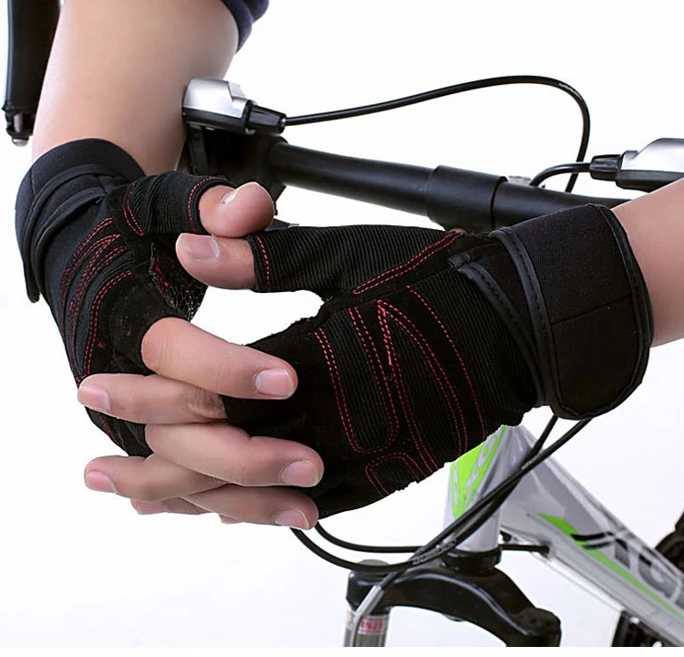 
Custom Logo Suede Exercise Cycling Gel Gym Gloves With Wrist Support 