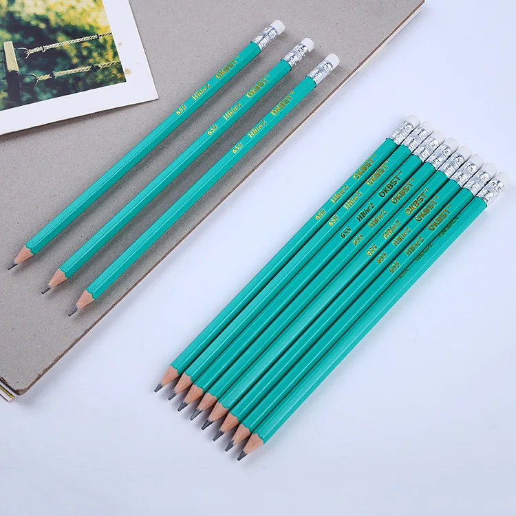 Manufacturer Price Student Pencil Is Not Easy to Break Pencil Can Be Customized LOGO HB Pencil with Eraser