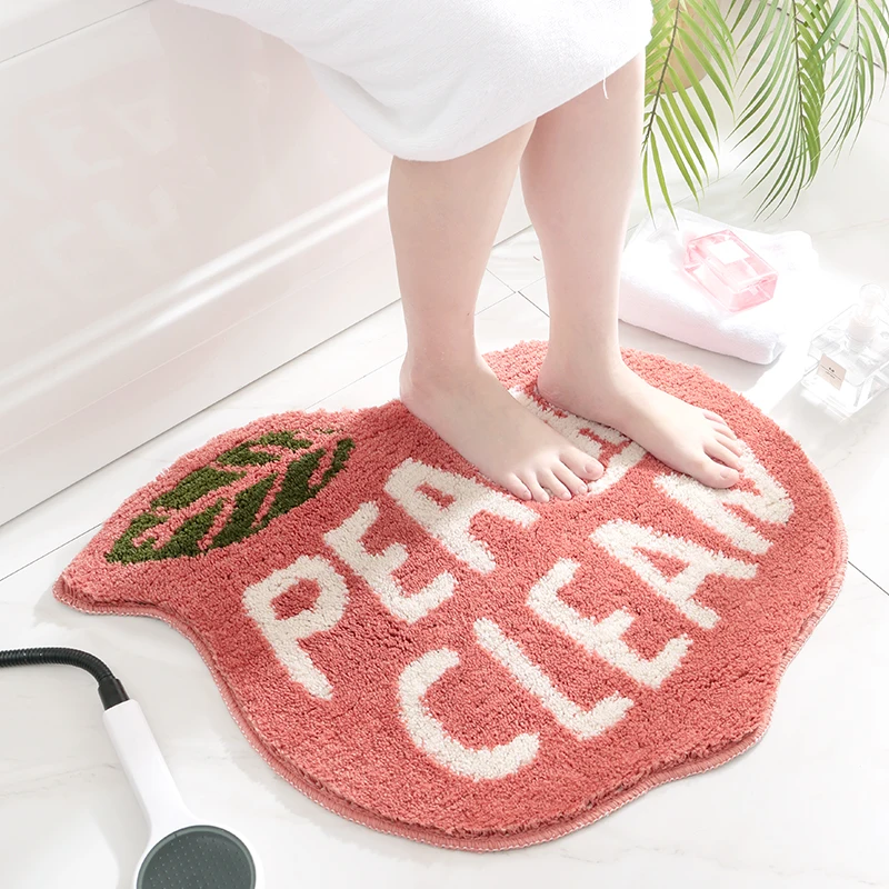 Microfiber Absorbent Non-slip Peachy Bath Mat And Bathroom Rug Luxury Bath Mats