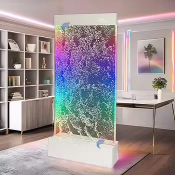 Hot selling LED acrylic digital bubble wall room jellyfish bubble Custom size LED lighting partition