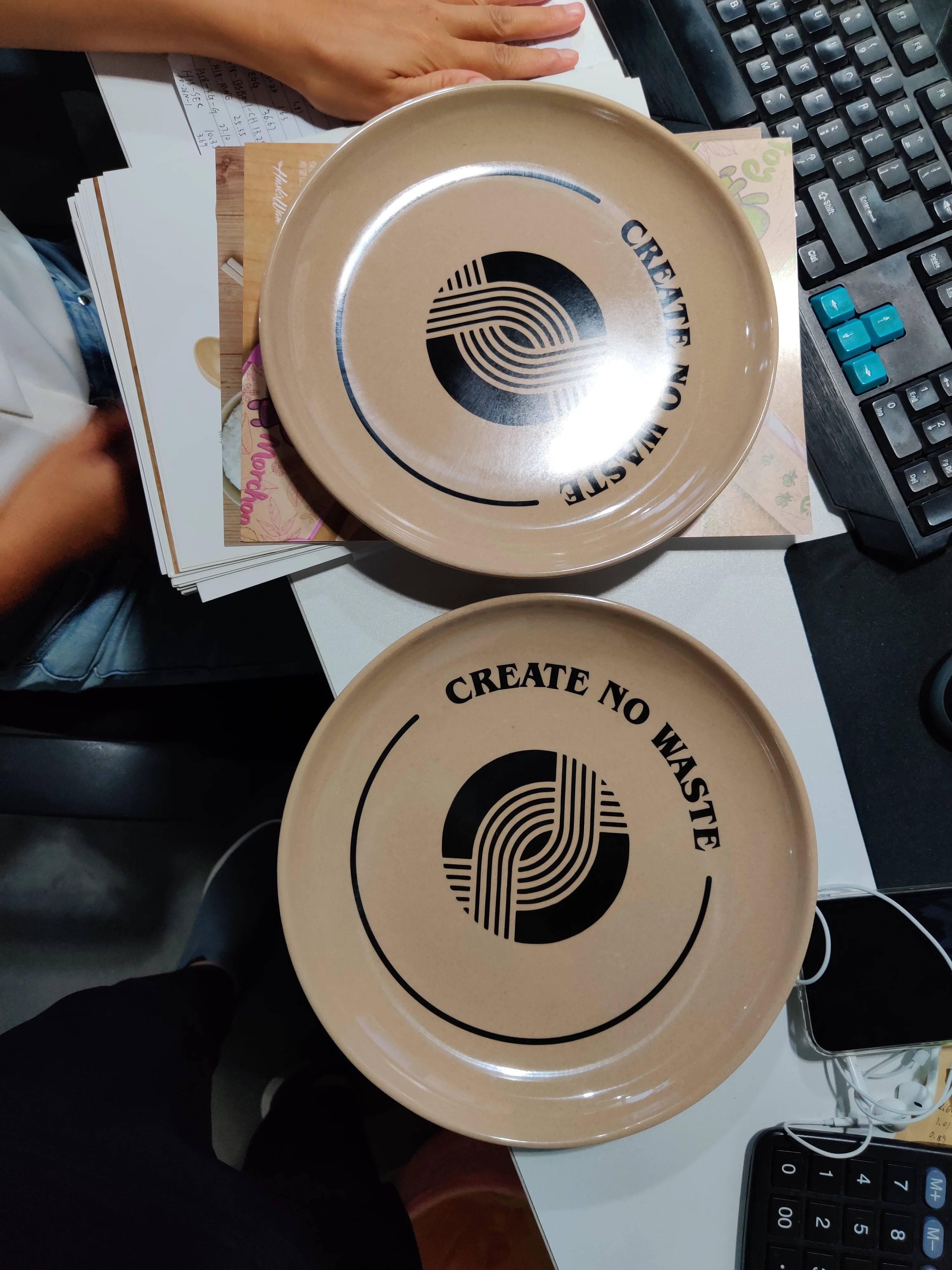 Eco Friendly Rice Husk Fiber Dinner Plates Disposable  fiber Plate