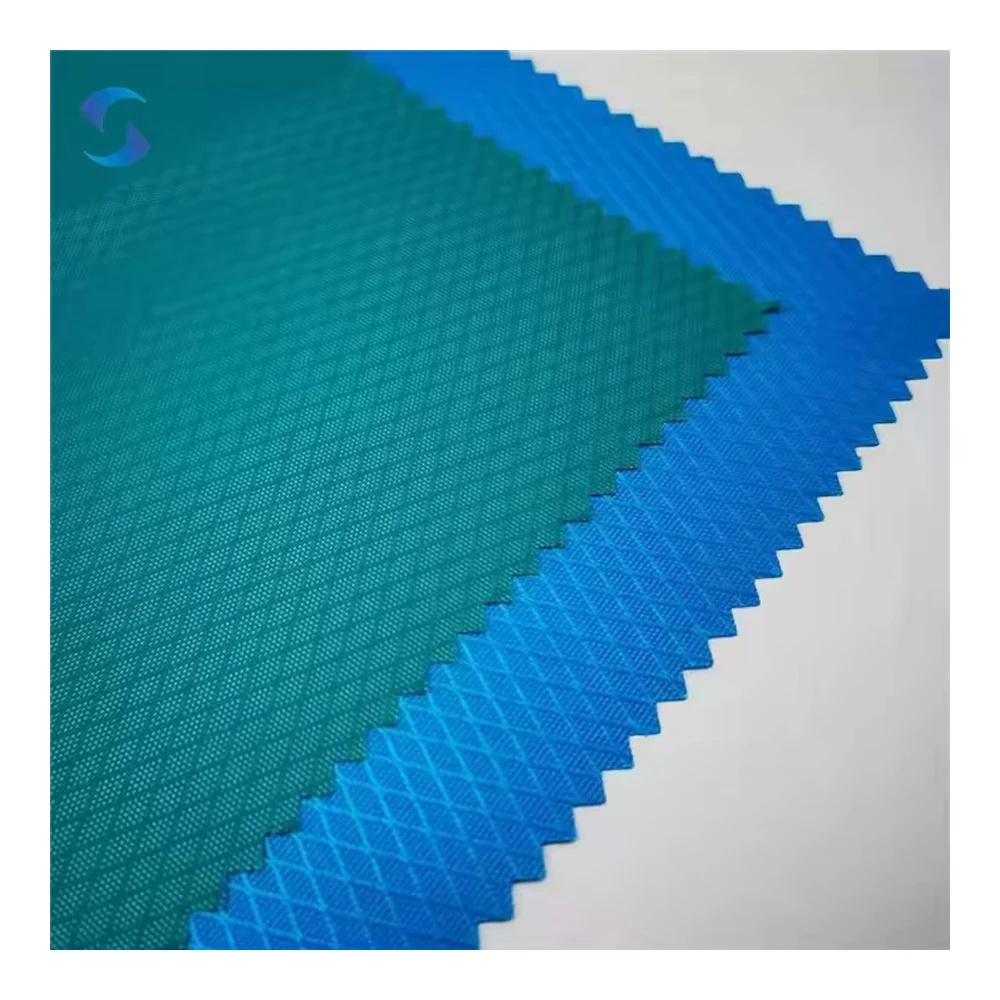 Ripstop FDY 600D оксфордская ткань с алмазным узором Водонепроницаемая 600D оксфордская ткань с полиуретановым покрытием 100 Полиэстеровая ткань для уличных палаток