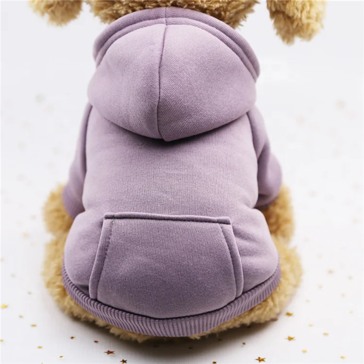 
New Winter Dog Hoodie Sweatshirts with Pockets Cotton Warm Dog Clothes for Small Dogs 