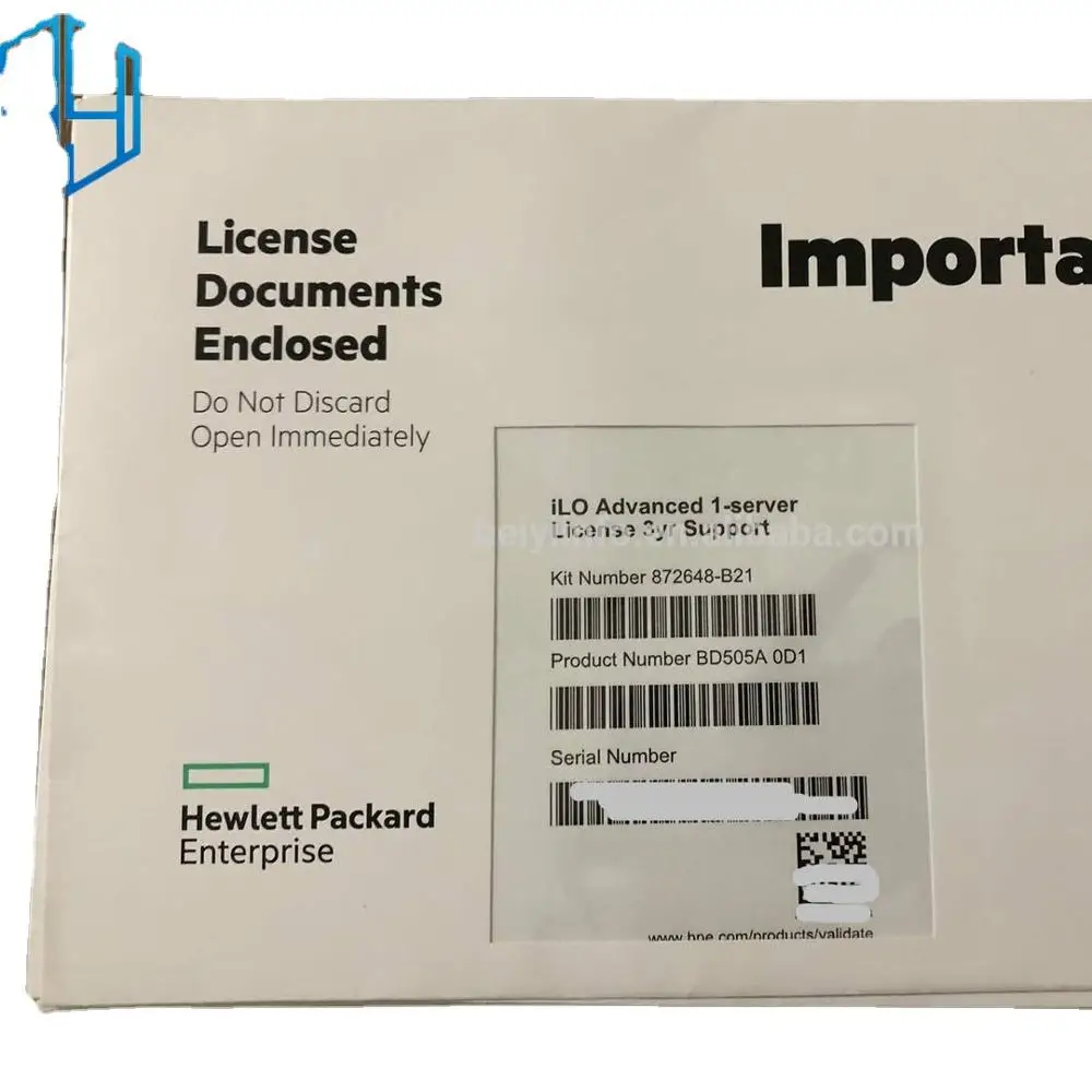 Лицензия HPE original ILO E7Y34A BD505A 872648-B21 512488-B21 512485-b21, 1 год, 3 года, лицензия ILO 3 4 5
