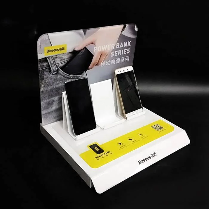 Phone Store L shape Design Desktop Display Stand Cell Mobile Phone Display Counter Stand