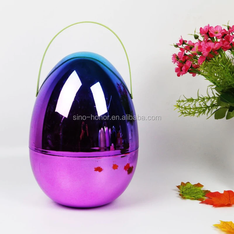 Big Large Plastic Easter Egg  with electroplating