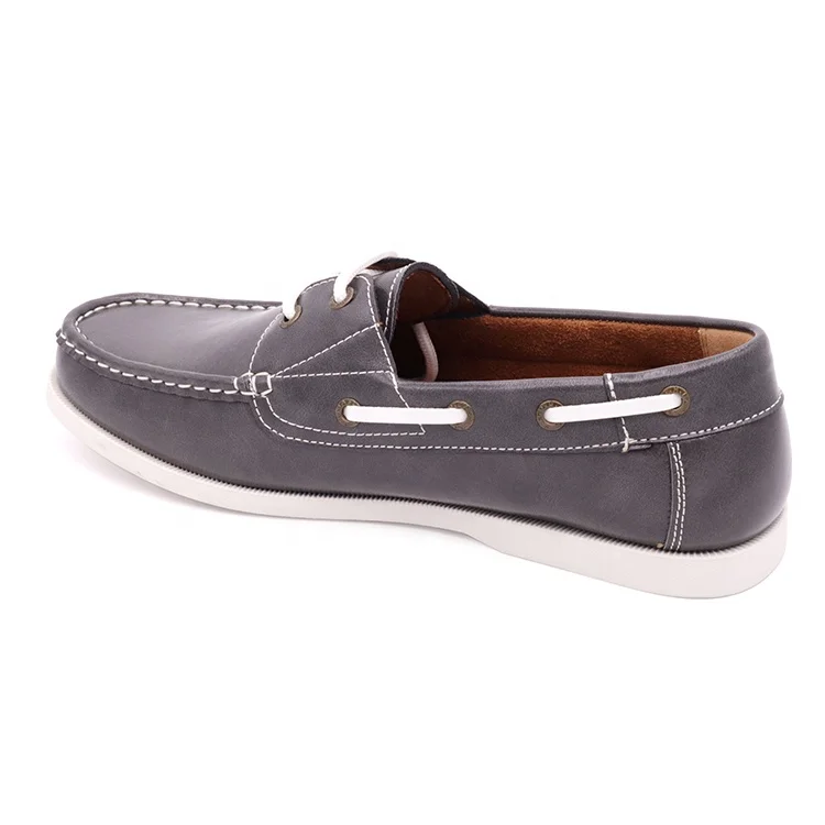China supplier top grade male casual shoes pure color boating driving shoe