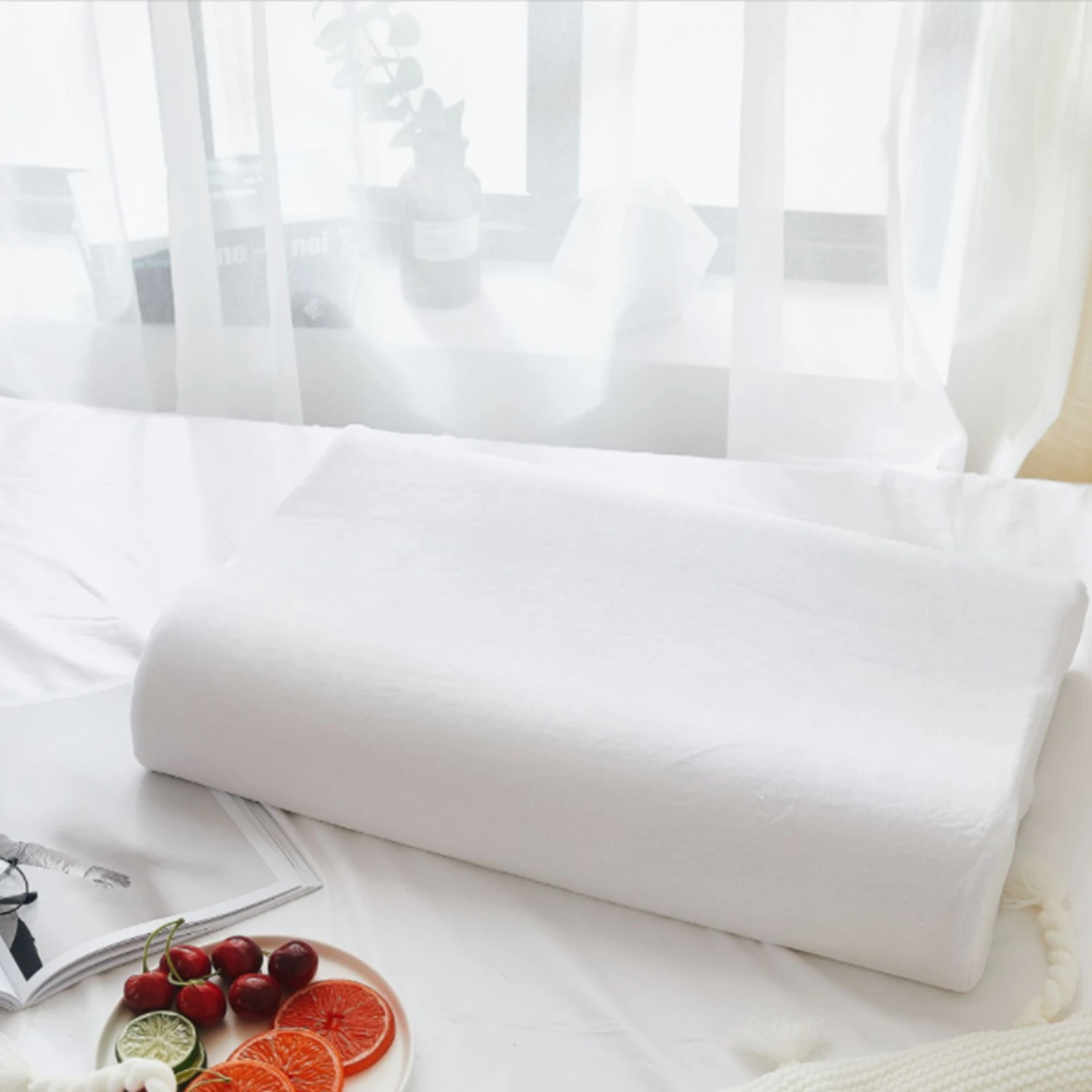 Hot-Selling Factory Direct Memory Foam Filler Pillows Soft Rectangular Polyester Seat Home Use Washable Removable Hotels