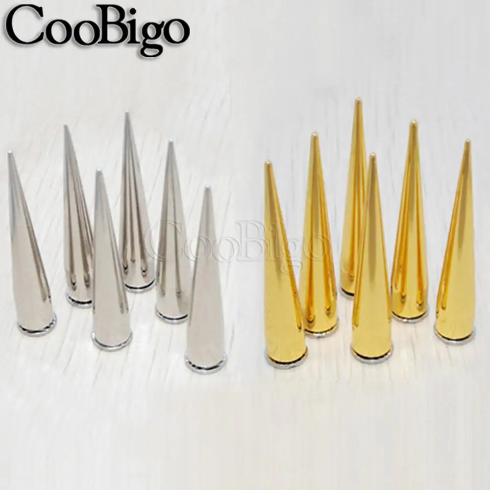 7*40mm Screwback Spike Cone Studs Rivet Nail Metal Bullet DIY Shoes Bag Belt Garment Punk Leathercraft #GZ025-40+B6S