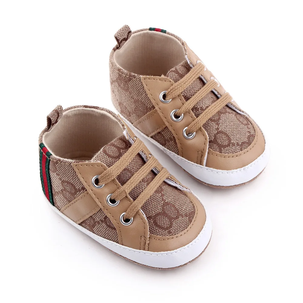 Wholesale Baby Non-Slip Color Block Lace Up Sneakers Cheap Kid Shoes