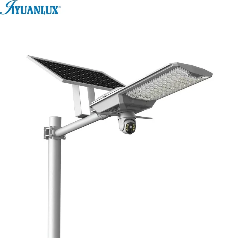 Solar Street Light With Camera 4G Wifi 4MP Outdoor Solar Monitoring Lamp 800W CCTV Wireless