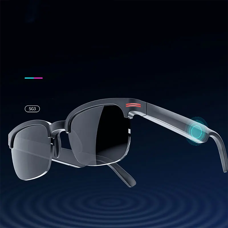 New Wireless Bluetooth Headset Smart Glasses Sports Driving Polarized Touch Music Call Earphone Music Sunglasses With Microphone