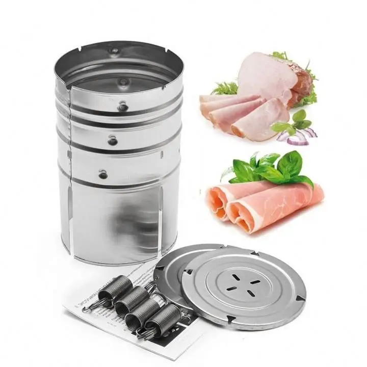 Hot Sale Stainless Steel Round Shape Meat Cooker 3 Layer Hamburger Press Maker Machine Seafood Meat Poultry Tools