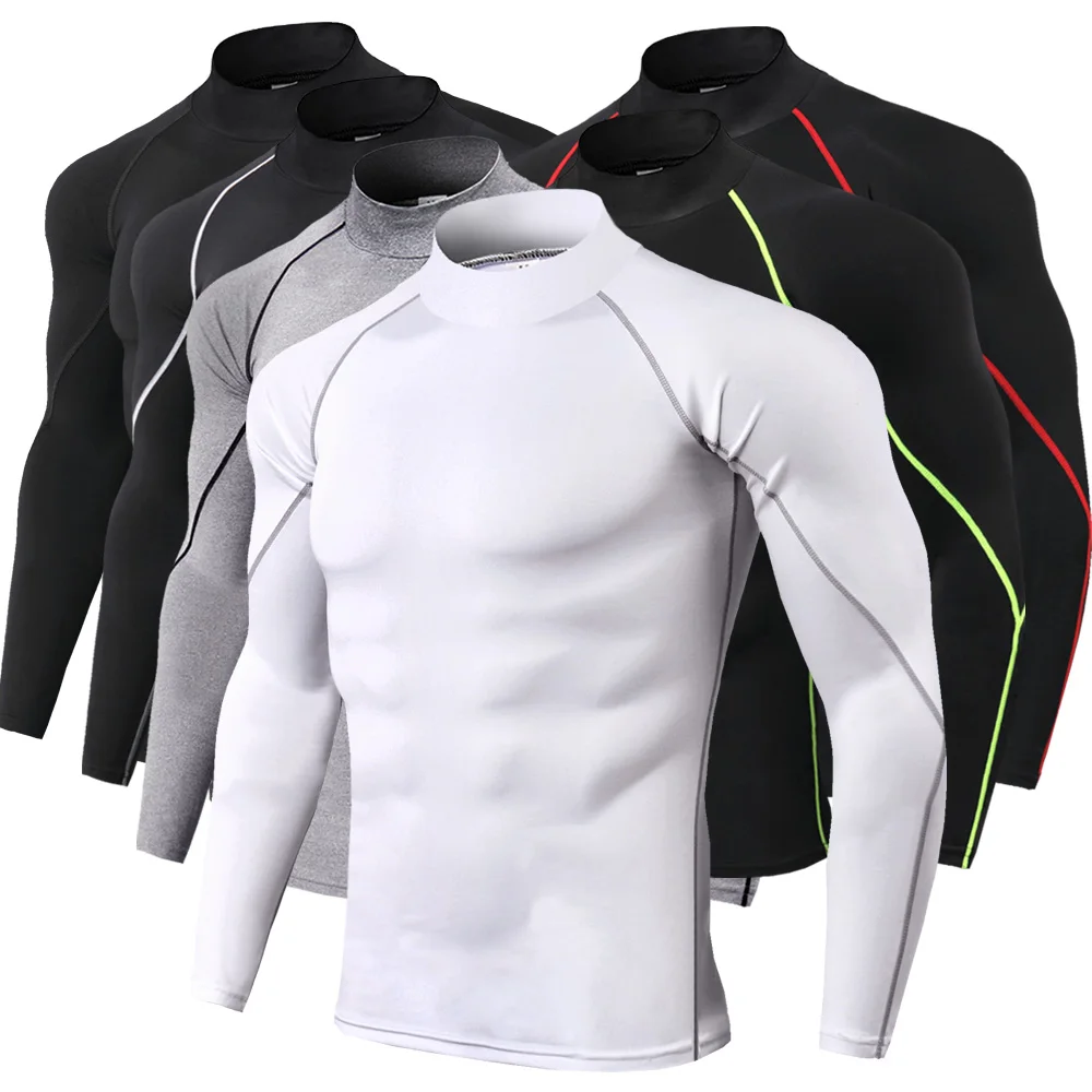 
Quick Dry Plus Size Long Sleeve Rash Guards T Shirt Men 