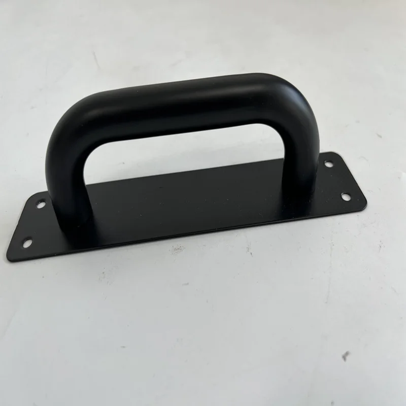 Customize stamping bending riveting aluminum pull push door handle with back plate robust door handle