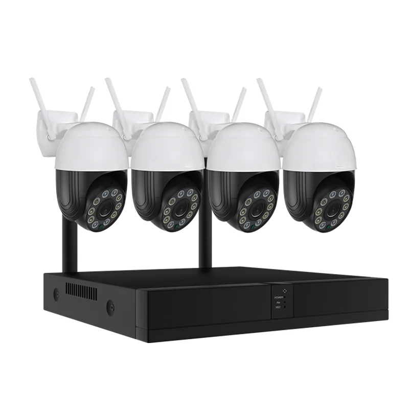 H.265 3MP iCSee XMEye Pro 4CH NVR Kits Outdoor Two Way Audio WiFi Network PTZ Camera NVR Kit Home CCTV Camera System