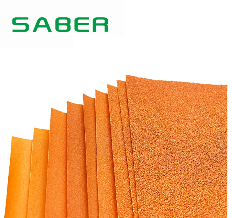Заводская поставка SABER 5inch125mm 6 отверстий оранжевая бумага абразивный диск шлифовальный все части