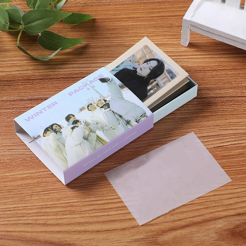 KPOP JK RM WINTER PACKAGE Proof LOMO Cards Double-sided Fashion Member Selfie Photocards Idol Group Postcards Fans Collectibles