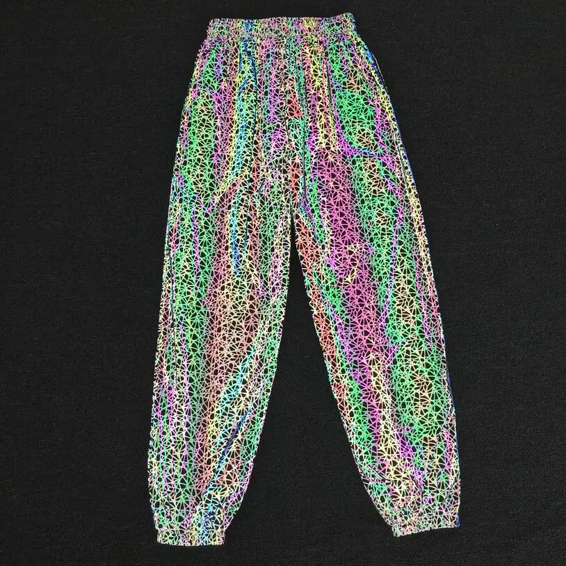 
Plus size reflective safety clothing European styles night light running pants 