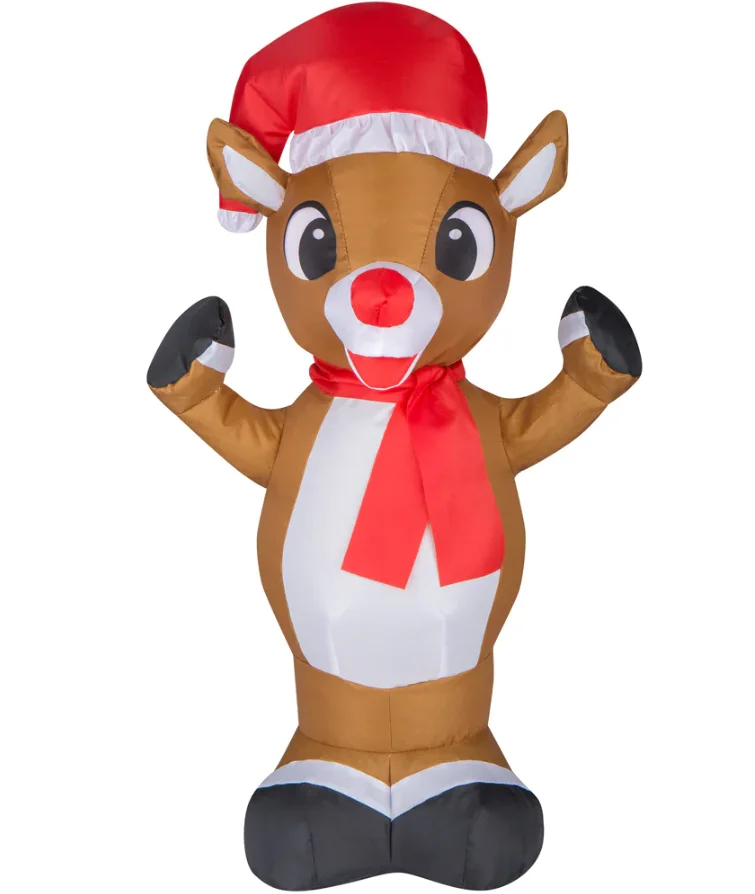 Cute Small Deer Tabletop Decoration Toy Office Desktop Inflatables With Battery Powered