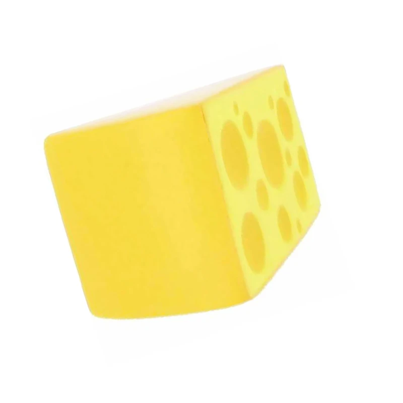 OEM manufacturer slow rebound soft PU foam cheese shaped stress ball pu squishy cheese toy