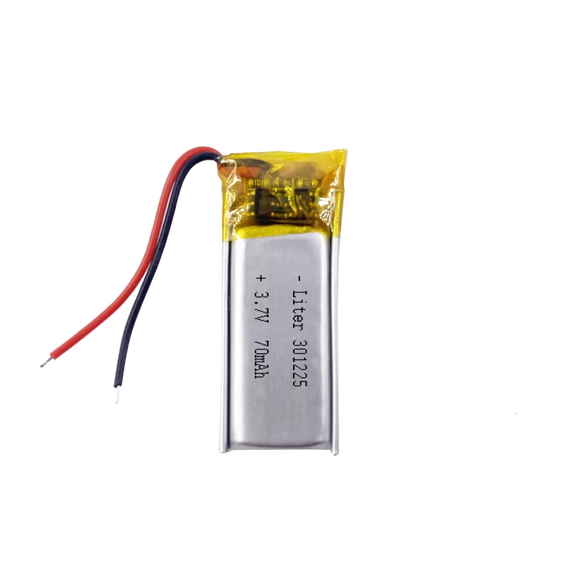 Lithium Polymer Battery 3.7V 301225 70mah Rechargeable for Earphone Digital Camera