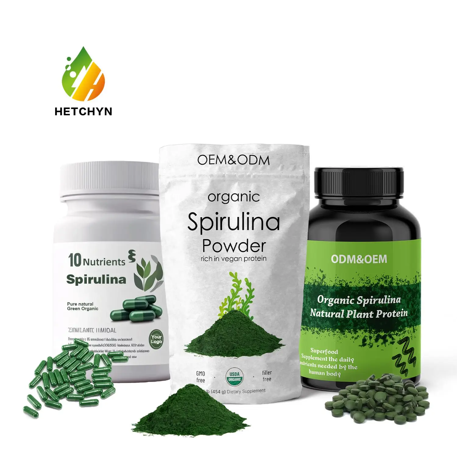 High Quality 100% organic natural health food usda organic chlorella and spirulina powder tablets