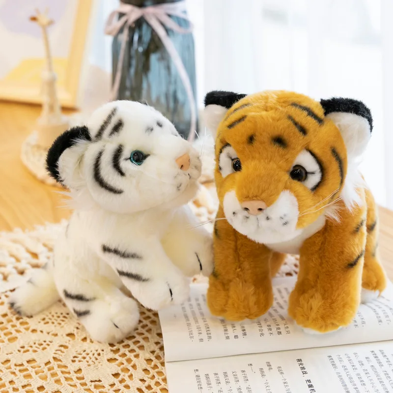 
stuffed animals white Tiger the king peluches cute baby plush soft big eyes toy 