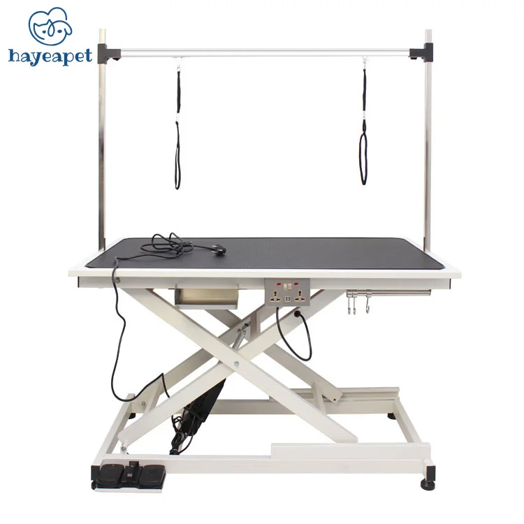 Low-Low dog grooming equipment  non slip rubber power quiet low low Electric lifting pet grooming table With socket