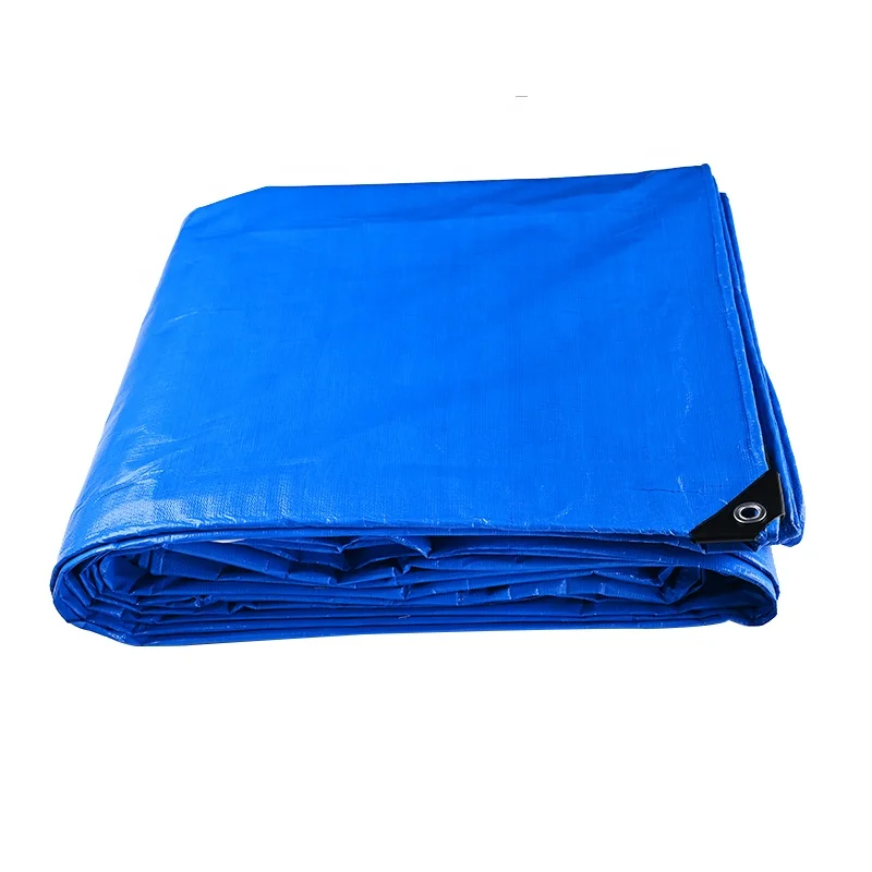 Customized Light Blue Outdoor PE Tarpaulin heavy duty tarp tarpaulin sheet cover Waterproof HDPE Coated Tarpaulin