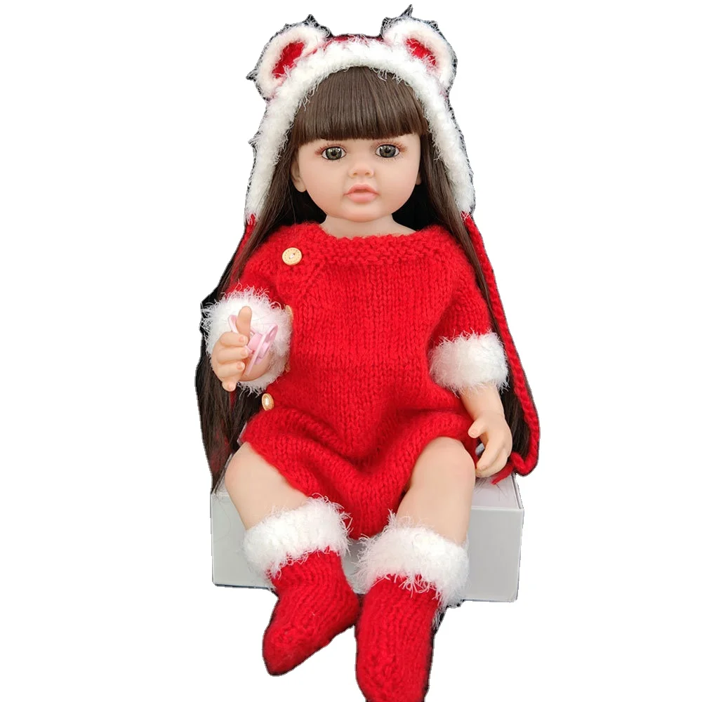 Hot Selling 22inch Baby Dolls Realistic Newborn Baby Silicone Full Vinyl Plastic Muecas Reborn Doll