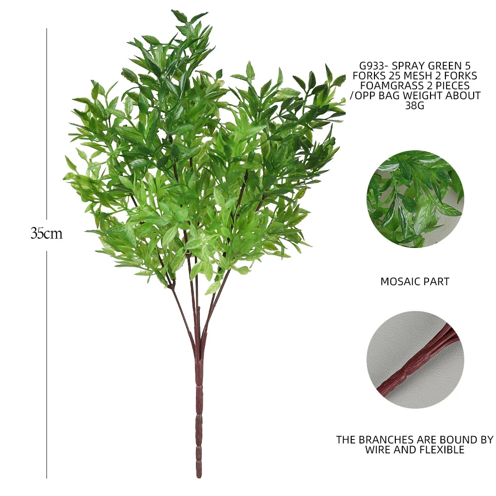 Amazon Hot Sale Living Room Balcony Potted Ornament Plastic Artificial Grass For Desktop Decor